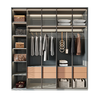 Modern wardrobe 3d model