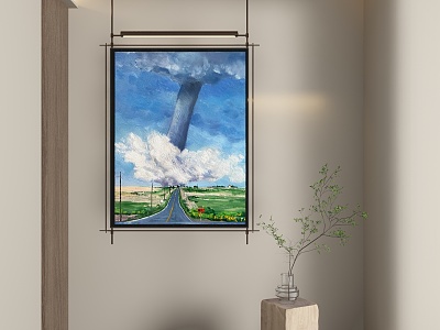 Abstract Hanging Paintings model