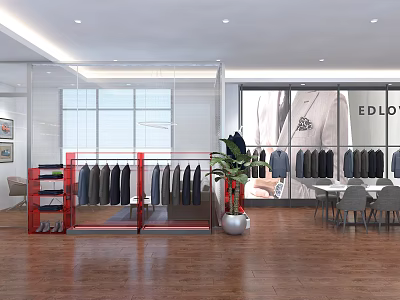 Modern Clothing Exhibition Hall Clothing Exhibition Hall Office 3d model