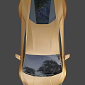 Orange Lamborghini Sports Car With Sleek Exterior Design And Black Alloy Wheels