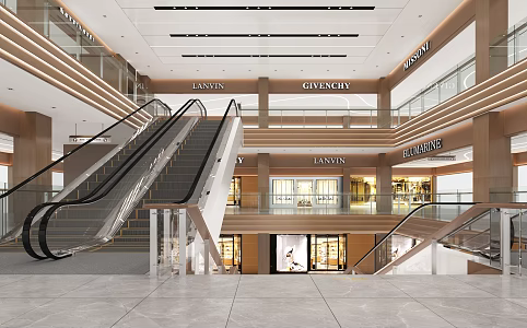Modern Mall Hall Exhibition Hall Mall Atrium 3d model