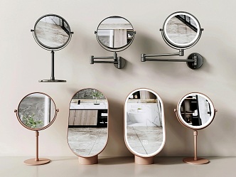 Modern mirror makeup mirror vanity mirror beauty mirror 3d model