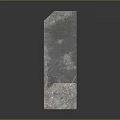 Different Sizes Rectangular Concrete Blocks With Surface Holes On Gray Background