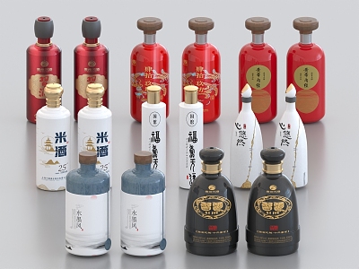 Drink bottle white wine rice wine Wuliangye Maotai tobacco wine famous wine red wine model