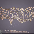 Stylish Street Art Neon Light Combination With Graffiti Design And Warm Glow