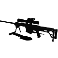 Tactical Sniper Rifle Equipped With Scope And Bipod For Precision Shooting 3d model