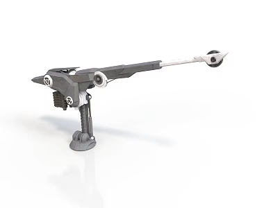 Industrial Mechanical Arm Equipment With Long Metal Arm And Base Structure 3d model