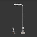Silver Adjustable Mechanical Arm Equipment With Square Base And Small Component