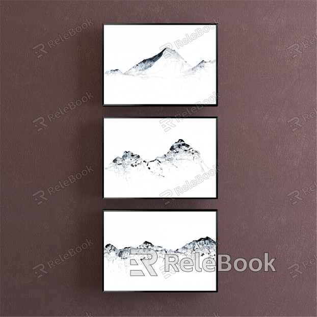 New Chinese Landscape Painting Black and White Landscape Decorative Painting model