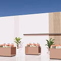 modern container shelf 3d model