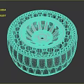 Modern Car Wheel Rim As Automotive Part With Honeycomb Structure And Lightweight Design