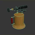 blowtorch fire lamp gasoline blowtorch kerosene blowtorch blowpipe modern weapon hot weapon hot weapon gun 3d model