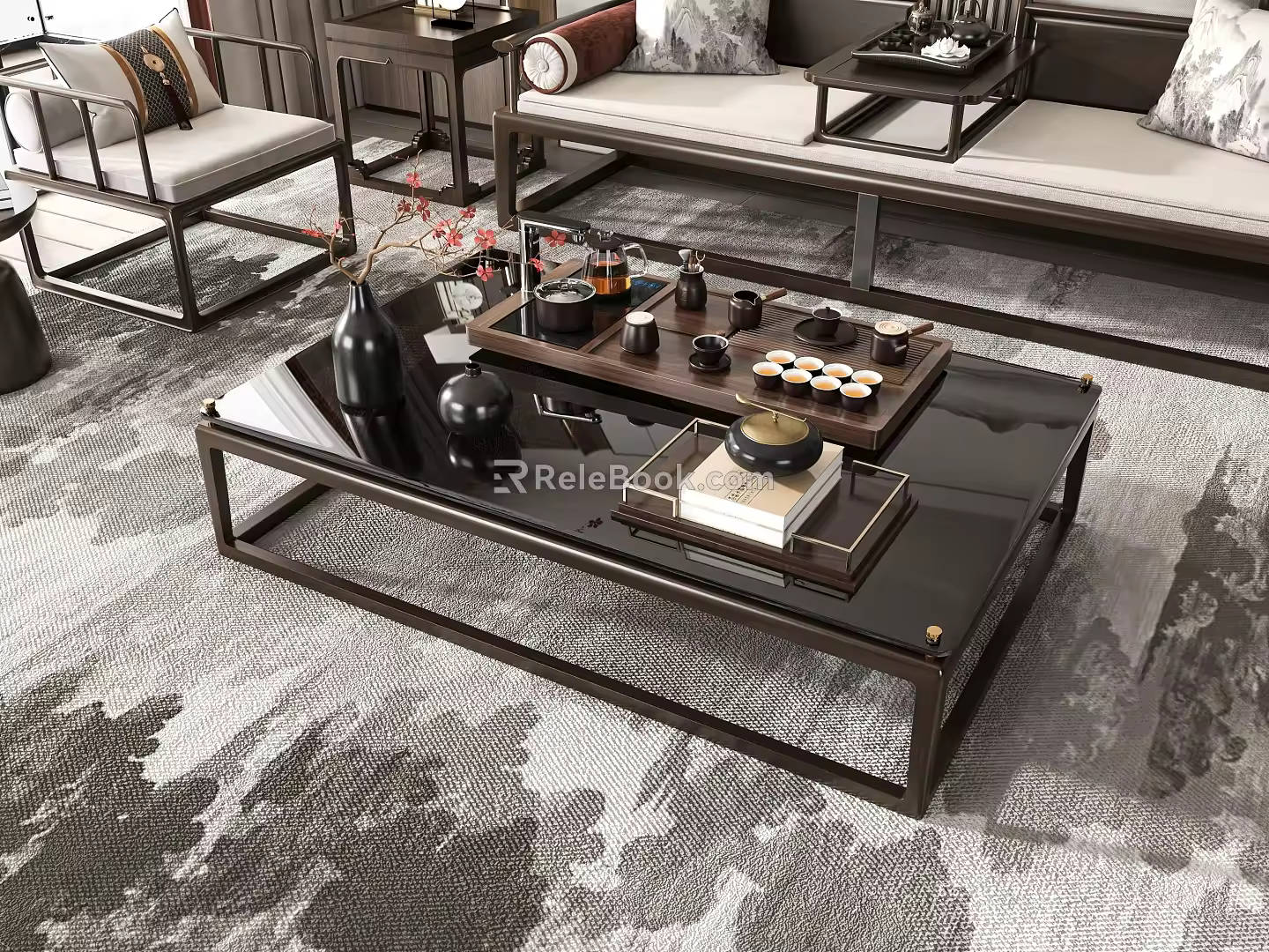 New Chinese Tea Table 3d model