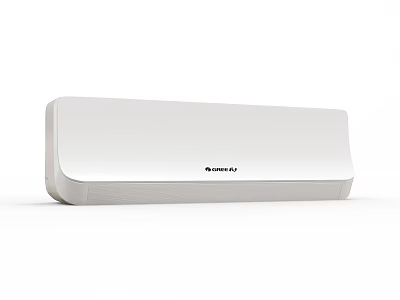 White Wall Mounted Air Conditioner Fan for Efficient Home Cooling 3d model