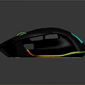 Ergonomic Black Gaming Mouse With Colorful RGB Lighting And Sleek Design