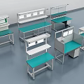 Multiple Styles Of Anti Static Functional Workbenches With Storage Shelves For Industrial Electronic Workshop Operations