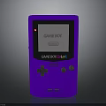 Purple Game Boy Color Retro Electronic Handheld Gaming Console With Vintage Design