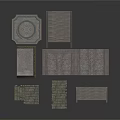 Ancient Architectural Components Including Stone Steps Floor Tiles And Slabs