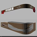 Store Front Desk for Comprehensive Service Department with Wooden Signage and Modern Design
