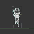 Cartoon Style 3D Character Wearing Red Coat And Hat In Running Pose