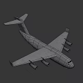 Commercial Passenger Airplane With Four Engines Large Fuselage And Wings Flying Over Landscape Under Clear Sky
