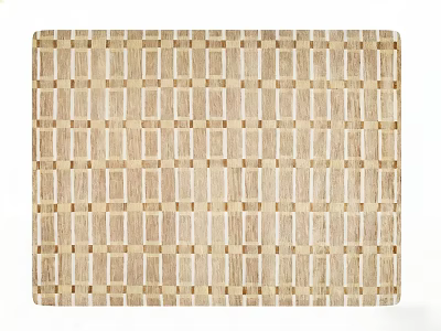 Square Beige Woven Rug With Neutral Geometric Pattern For Home Interior 3d model