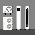 Modern Air Conditioner Air Conditioner External Air Conditioner Vertical Air Conditioner 3d model