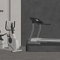 POLIFORM Modern Interior With Exercise Bike And Treadmill Fitness Equipment