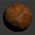 Realistic Ripe Brown Cocoa Pod With Textured Surface On Dark Background 3d model