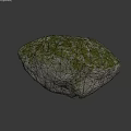 Rockery Stone With Green Moss Natural Texture For Garden Landscape Decoration