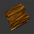 Stacked Natural Wood Logs With Warm Brown Grain And Smooth Surface Reflection
