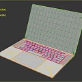 Sleek White Open Laptop Placed On Black Smooth Surface For Electronics