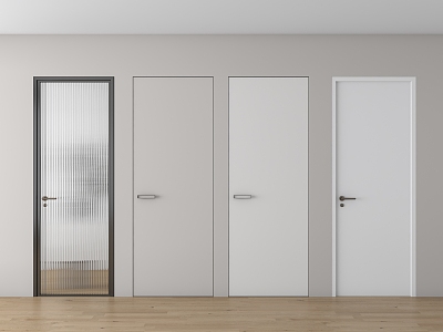 Modern swing door single door 3d model