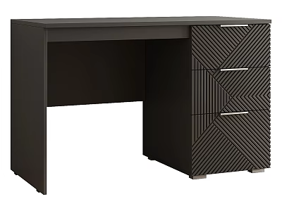Modern Black Desk With Geometric Pattern Drawers And Metal Handles 3d model