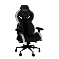 Ergonomic Black White Gaming Chairs With Modern Design And Rolling Wheels