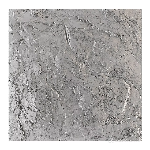 Gray Textured Wall Decor With Artistic Rough Surface And Modern Interior Style 3d model 