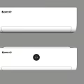 Two White GREE Wall Mounted Air Conditioner Fans With Display Screen And Power Plug