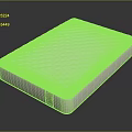 White Mattress With Striped Surface And Trimmed Edges For Comfortable Sleep