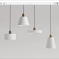 Modern chandelier combination 3d model
