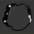 Black CASIO Sport Watch With Rubber Strap Luminous Dial And Outdoor Design