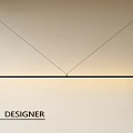 Modern Designer Linear Pendant Light With Sleek Design And Warm Illumination 3d model