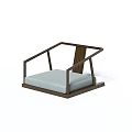Modern Leisure Chair With Wooden Frame Light Gray Cushion And Minimalist Design