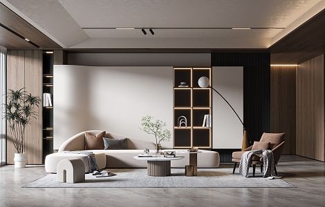 modern living room 3d model