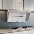 Contemporary Kitchen Featuring Stainless Steel Range Hood And Gas Stove Appliances