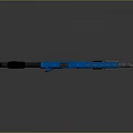 Modern Tactical Rifle With Blue And Black Finish Ergonomic Grip And Picatinny Rail