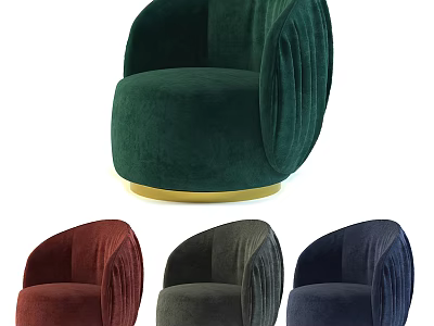Modern Velvet Armchair With Multiple Color Options And Gold Base Design 3d model