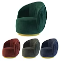 Modern Velvet Armchair With Multiple Color Options And Gold Base Design