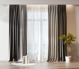 Modern Curtains 3d model