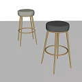 Modern Bar Stool Minimalist Bar Stool 3d model