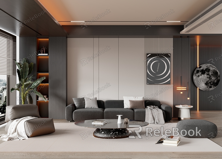 modern living room model